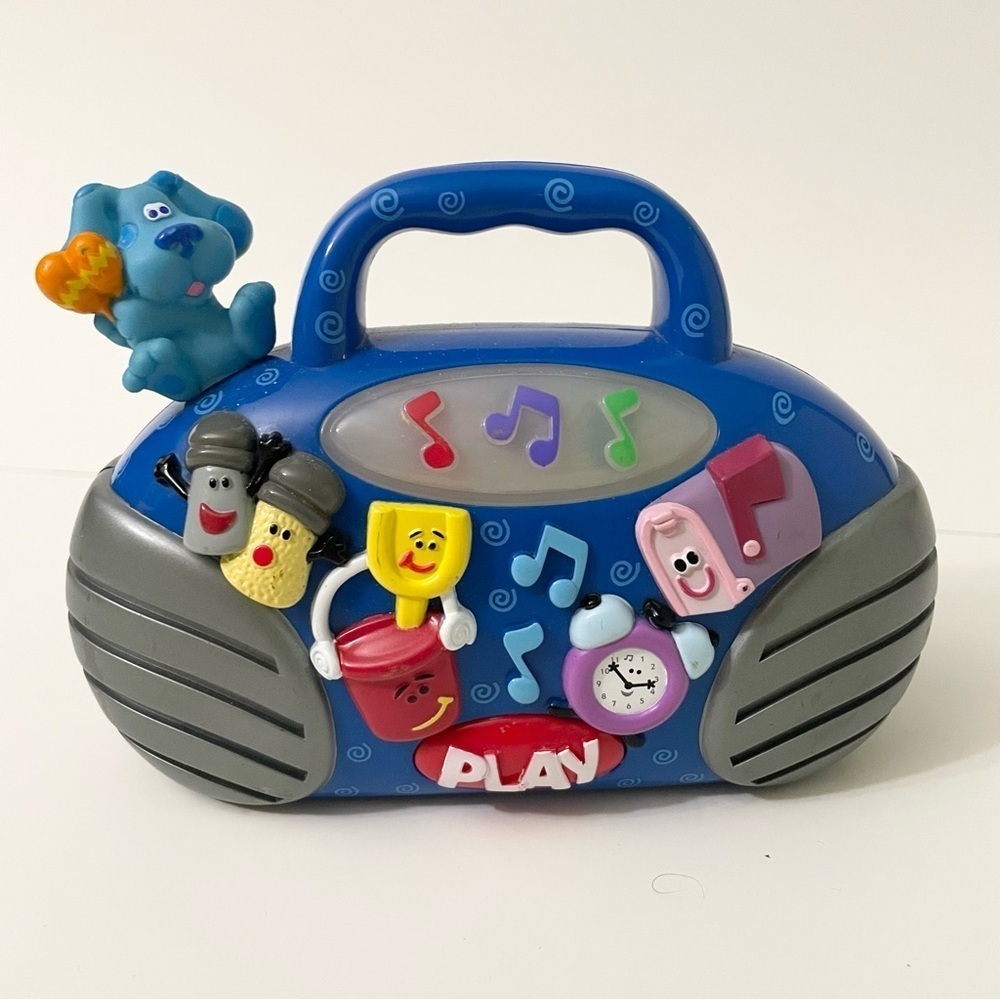 Vintage 2000 Mattel Blues Clues Boombox Buddy Radio Musical Toy Blue's Tunes